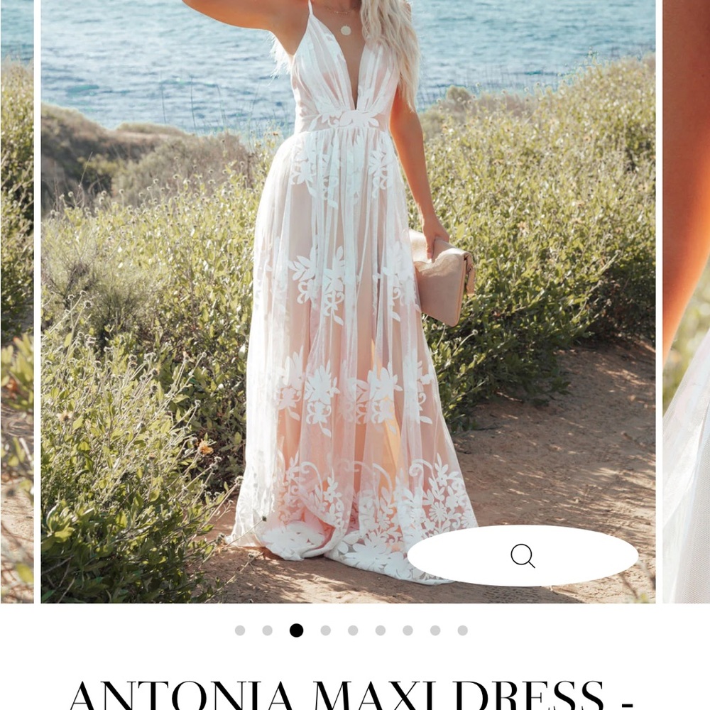 White lace maxi dress - Picture 3 of 10